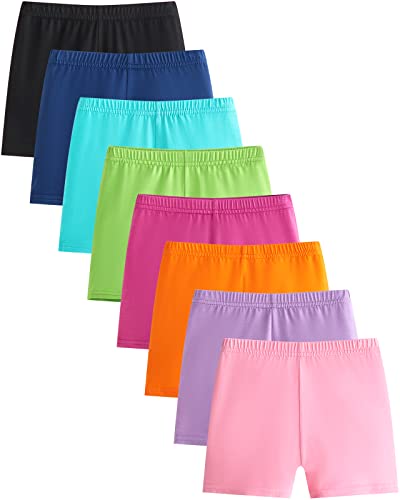 Adorel Pantalones Cortos Shorts Leggings para Niña Pack de 8 Infancia Vibrante 3-4 Años (Tamaño del Fabricante 110)