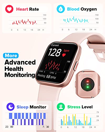 aeac Smartwatch Mujer Reloj Inteligente con Llamadas,1,7" con Voz de Alexa, Whatsapp Notificaciones Inteligentes, Deportivo Pulsometro, Monitor de Sueño, SpO2, IP68 Impermeable Reloj de Pulsera