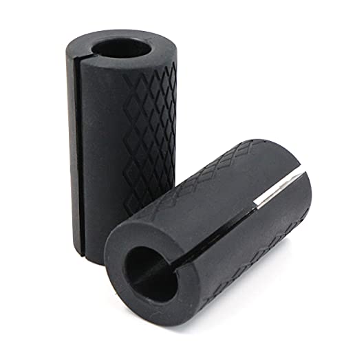 Agarres Mancuernas Levantamiento Pesas - Gruesos Para Mancuernas De TamañO PequeñO Que Aumentan La Fuerza Agarre, Antideslizantes, Culturismo, Fitness, Entrenamiento, 2 Piezas Agarre Silicona, Negro