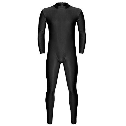 Agoky Maillot Leotardo Deportivo Monos de Gimnasia Body Ropa Interior para Hombre Negro XL