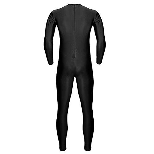 Agoky Maillot Leotardo Deportivo Monos de Gimnasia Body Ropa Interior para Hombre Negro XL