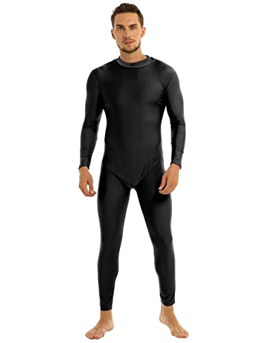 Agoky Maillot Leotardo Deportivo Monos de Gimnasia Body Ropa Interior para Hombre Negro XL