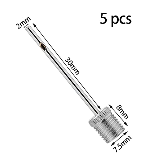 Aguja para inflar balones Aguja para inflar balones, metálica con orificios laterales, juego de cinco Adecuada para todo tipo de balones deportivos como baloncesto, fútbol y balones de gimnasia