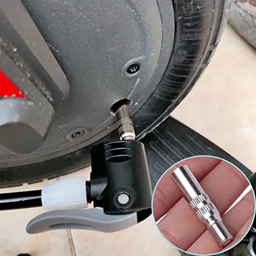 aibiku Adaptador de extensión de válvula, Extensores de válvula de neumático y 2 Tapas de válvula de aleación de Aluminio (Rojo) para Xiaomi M365 1S Essential Pro Scooter