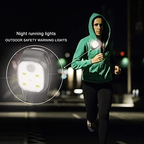 Aicharynic 2 PCS Luces de Seguridad, Luz LED Reflectante con USB Recargable para Senderismo,pasear al Perro,Caminar Correr, a Fijar en los Pantalones, Ropa, Mochila, Gorro