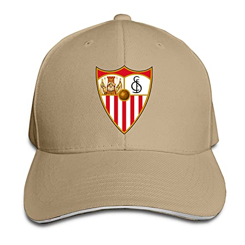 Aiier Gorra de béisbol impresa con el logotipo de Sev-Illa con visera de sol para viaje, gorra de sándwich ajustable