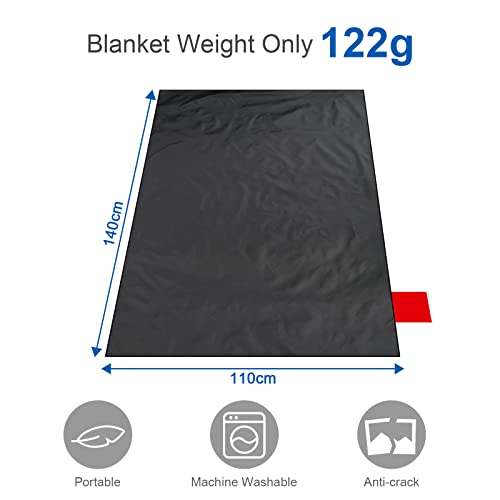 Ainiv Manta Mini Bolsillo de Picnic, Manta Ultraligera Impermeable de Poliéster, Bolsillo Portátil Plegable (110 x 140 cm) para Exterior Viajes, Acampar, Senderismo