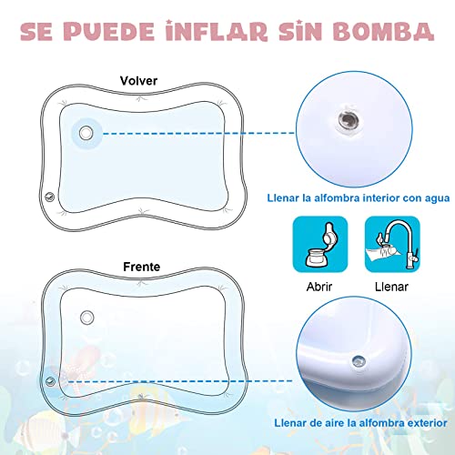 Airlab Alfombrilla táctil inflable para juegos acuáticos para unisex-bebé 70 x 50 cm Impreso Animal