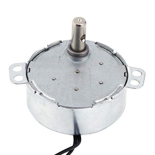 Akozon Motor síncrono turnable Sincronizador 220-240V CA 1Pc 4W CW/CCW(2.5-3RPM) sincrónico de la placa giratoria Motor Sincrón Motor Giratorio Redondo