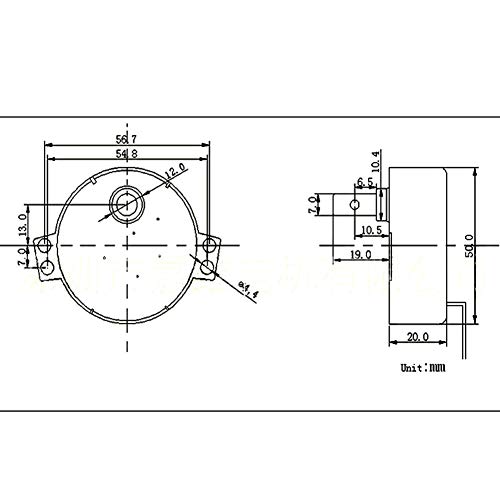 Akozon Motor síncrono turnable Sincronizador 220-240V CA 1Pc 4W CW/CCW(2.5-3RPM) sincrónico de la placa giratoria Motor Sincrón Motor Giratorio Redondo