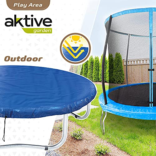 Aktive 54117 - Cobertor cama elástica, diámetro 305 cm, repelente al agua, protección solar UV, camas elásticas para niños, funda colchoneta elástica exterior, Aktive