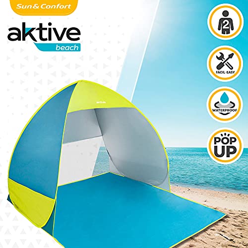 Aktive 62165 - Tienda de playa pop up azul y verde