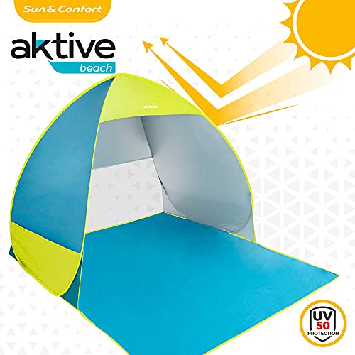 Aktive 62165 - Tienda de playa pop up azul y verde