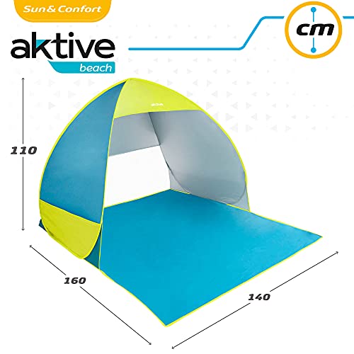 Aktive 62165 - Tienda de playa pop up azul y verde