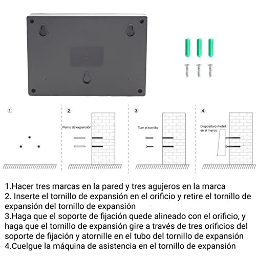 Aktivstar Control Horario Empleados, Reloj de Fichar con Pantalla LCD, Memoria USB de 8GB, Máquina de Asistencia Biométrica con Capacidad de 1000 Huellas, Sistema Española