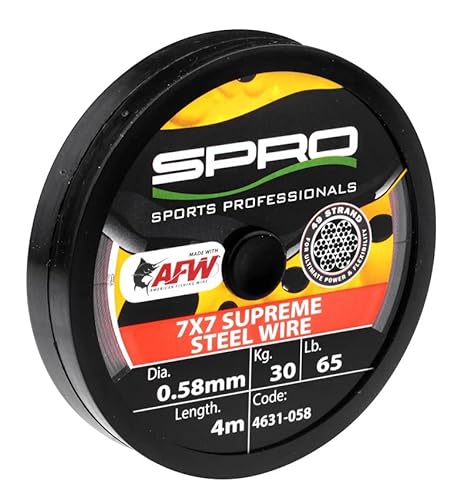 Alambre de Acero Spro 7x7 AFW Supreme - Material de Longitud de Gancho - 0,36 mm - 12 kg - 4,00 m