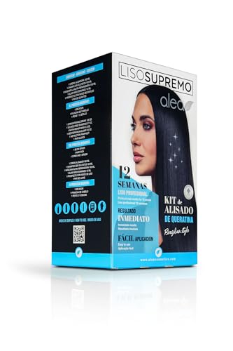 ALEA - Kit Liso Supremo - Crema Alisadora 160ml + Champú sin Sulfatos 100ml + Mascarilla 100ml + Elixir 15ml - Keratina para Alisar el Cabello - Duración 12 Semanas - Cabello Suave y Brillante