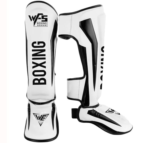 Alexchemia Niños/Adulto espinilleras Kick Boxing espinilleras,Muay Thai espinillera–Shin Instep Protection para Kickboxing,Training,Sparring,Boxing Gear y Artes Marciales,amortiguamiento,5 Colores