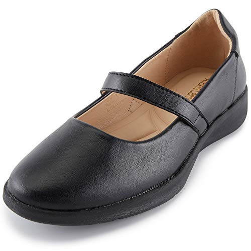 Alexis Leroy Mocasines para Mujer Loafers Casual Zapatos de Conducción Cómodos Bailarinas Mujer Negro 37 EU / 4 UK