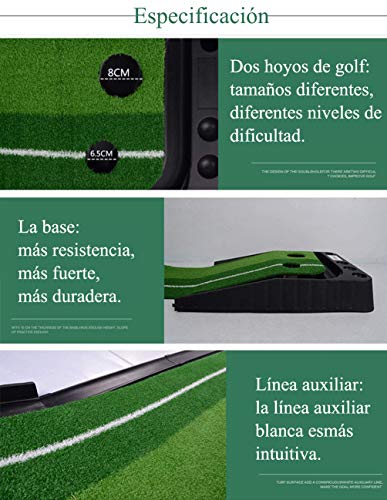 Alfombra de Putting de Golf con un Putter de golf y 6 Pelotas de Golf, Alfombra de Golf para Entrenamiento, Tapete de Práctica Estera de Golf Juego en Casa Oficina Hogar, Alfombrilla 300 * 30 cm