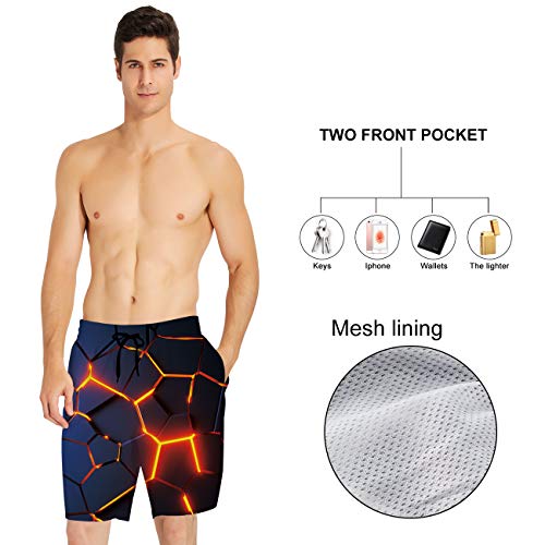 ALISISTER Bañadores Hombre Personalizado 3D Geometría Diseño Secado Rápido Pantalones Cortos Verano Surf Playa Swim Shorts XL