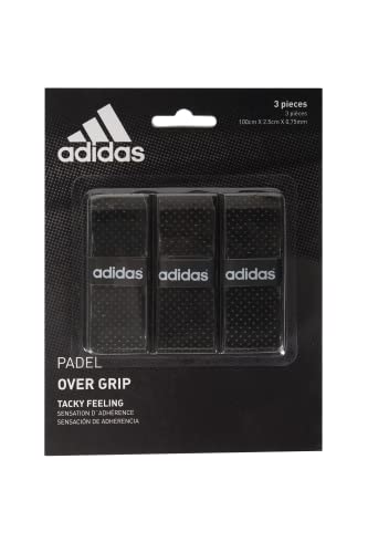 All For Padel Set Of Overgrip 3 Units, Grip Hombre, Negro (Black), Única