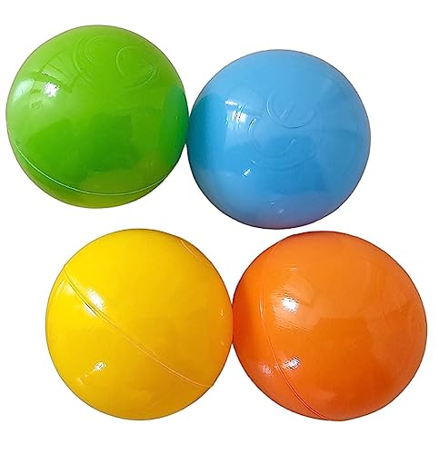 alldoro 60382 100 Bolas de plástico para Piscina de Bolas de 6 cm de diámetro, Coloridas para niños pequeños, Incluye Bolsa de Transporte de Malla