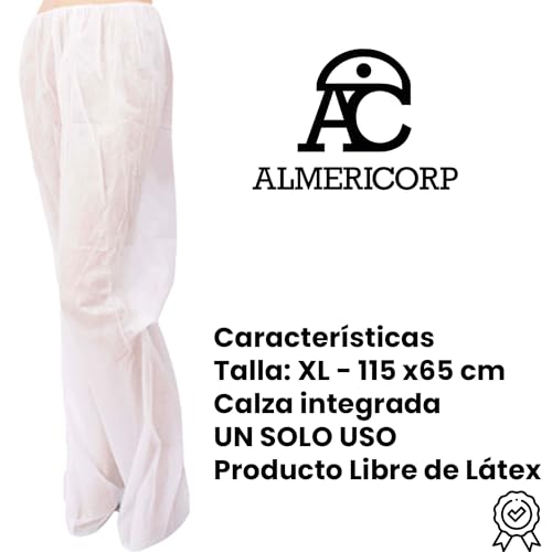 ALMERICORP Pantalón de Presoterapia Polipropileno 50 Unidades estéticas, Fisioterapia y spas.