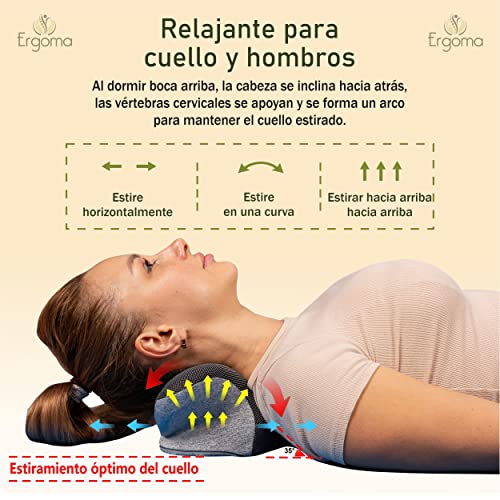 Almohada de tracción quiropráctica para relajar el Cuello, Almohada para el Alivio del Dolor Cervical, Dispositivo de tracción Cervical, Almohada para apoyar, relajar, Estirar y traccionar el Cuello