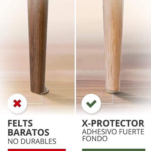 Almohadillas de Fieltro para Muebles X-Protector 133 Piezas, Beige y Marron - Fieltro Adhesivo, Fieltros para Sillas - Mejores Protectores de Suelo de Madera - Protectores de Suelo para Muebles