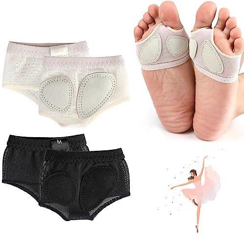 Almohadillas para Pies, 2 Pares de Plantillas Metatarsalgia Reutilizables, Almohadillas Pies Protección para Juanetes, Almohadilla Metatarsal Protectores de Dedos para Ballet, Danza Latina