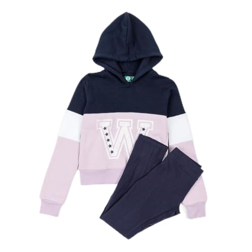 ALPHADVENTURE - Chándal Niña Completo, Conjunto Deportivo, Set 2 Piezas Sudadera y Pantalón Deportivo, Chándal para Colegio Madnur - Color Lila, Tallas desde los 6 hasta los 14 años.