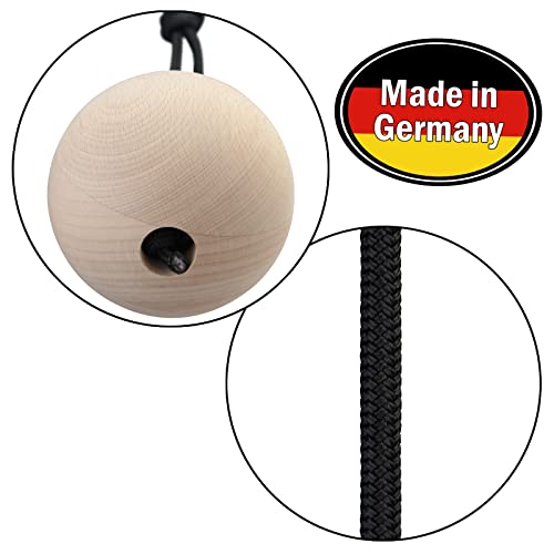 ALPIDEX 2 Unidades de Bolas de Entrenamiento de distinto tamaño - Juego de 2 Bolas de Madera para Entrenamiento de Escalada, Diámetro:5 cm