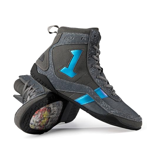 Alta TraccióN Zapatillas De Boxeo Hombre Y Mujeres Zapato De Boxeo De Lucha Libre,Core Botas De Lucha,Flexibles Duraderos Liviablesy Transpirables para Deportes Combate Wrestling