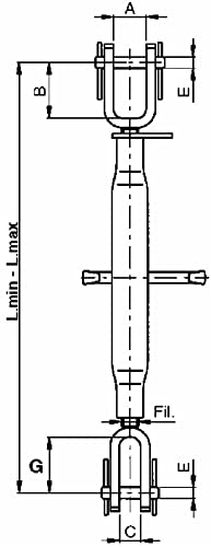 Ama Brazo de elevación tractor ajustable 450-600mm: Brazo de elevación lateral con rosca M24X3