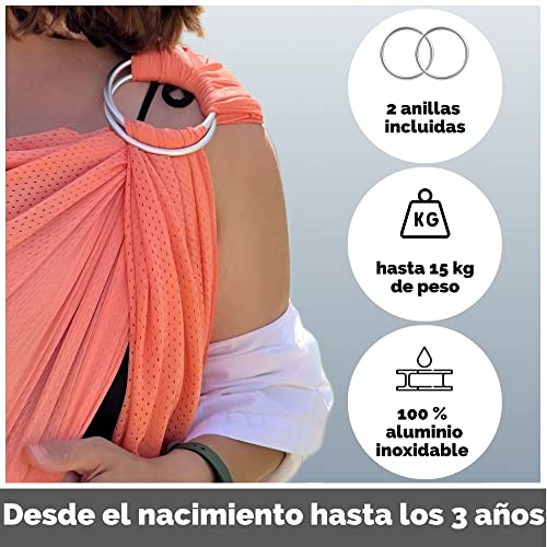 Amarsupiel | Bandolera Portabebés de Agua | Bandolera de Agua Bebé | Secado Ultra Rápido | Portabebé Ergonómico | Certificado OEKOTEX | Fabricado en lEspaña |