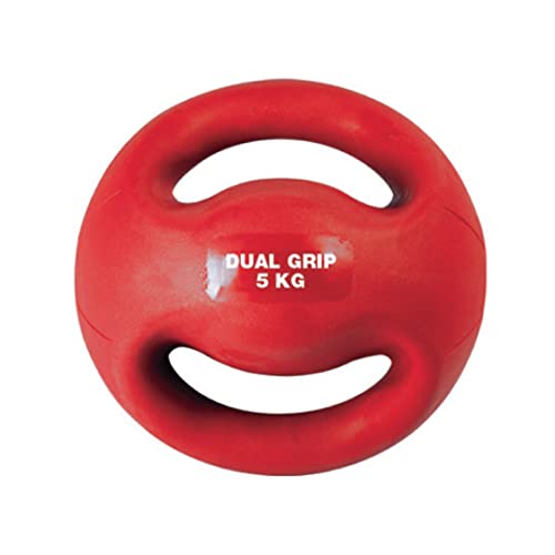 AMAYA SPORT Balón Medicinal Dual Grip, Balón Medicinal con Asas para Entrenamiento Funcional, Ejercicio Fitness de Levantamiento de Peso, Doble Agarre cómodo, Ejercicio balón Medicinal Gimnasio (5)