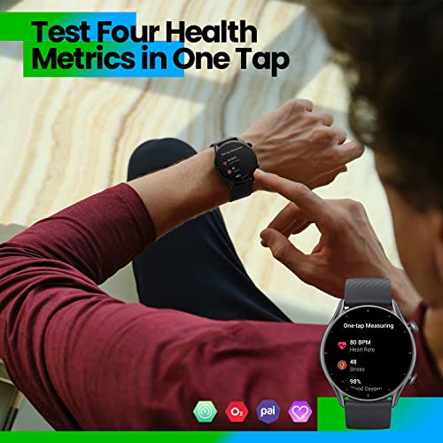 Amazfit GTR 3 Smartwatch Pantalla AMOLED de 1.39" Reloj Inteligente Fitness GPS 150 +modos deportivos 21 días de duración de la batería Monitoreo de salud Alexa integrado Zepp OS Sistema 5 ATM