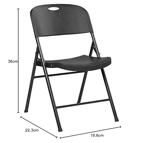 Amazon Basics - 4 Unidad Silla de plástico plegable, capacidad de 157,5 kg, negro