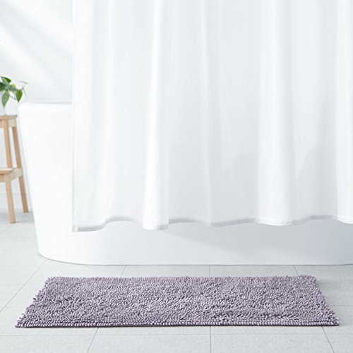 Amazon Basics - Alfombrilla de baño, antideslizante, de microfibra, 53.34 x 86.36 cm, Lavanda