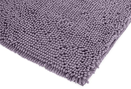 Amazon Basics - Alfombrilla de baño, antideslizante, de microfibra, 53.34 x 86.36 cm, Lavanda