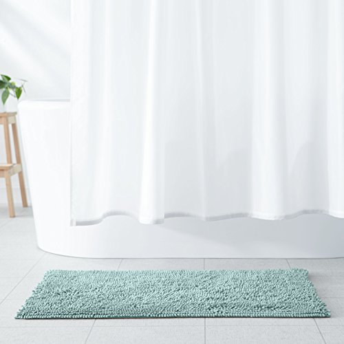 Amazon Basics Alfombrilla de baño, antideslizante, de microfibra, Verde espuma de mar, 86.36 cm x 53.34 cm