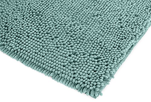 Amazon Basics Alfombrilla de baño, antideslizante, de microfibra, Verde espuma de mar, 86.36 cm x 53.34 cm