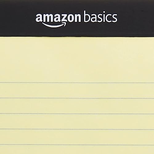 Amazon Basics - Bloc de notas legales (50 hojas de papel, 12 unidades), letter diseño de Canary