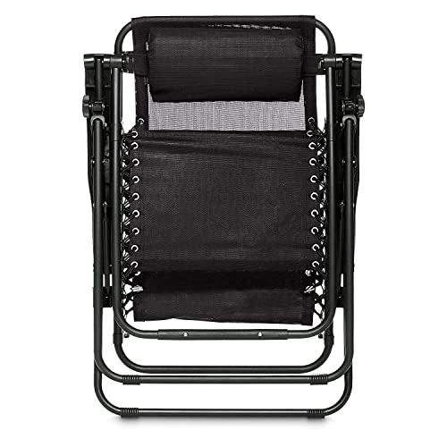 Amazon Basics Silla Gravedad Cero, Negro