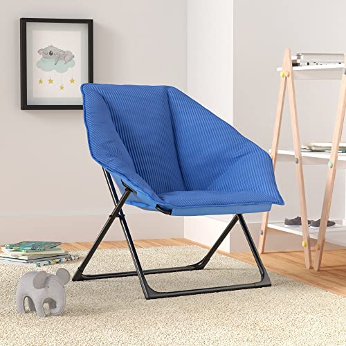 Amazon Basics Silla hexagonal plegable, Azul, 80 L x 85 W x 87 H cm