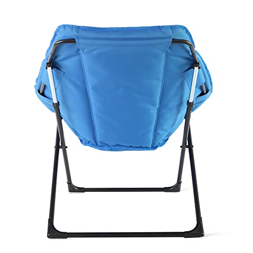 Amazon Basics Silla hexagonal plegable, Azul, 80 L x 85 W x 87 H cm