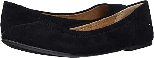 Amazon Essentials Bailarinas Belice Mujer, Negro Micro Gamuza, 40.5 EU