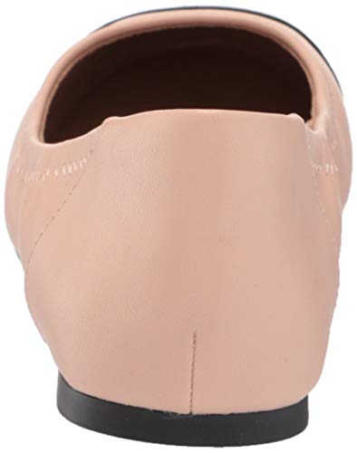 Amazon Essentials Bailarinas con Puntera con Costura Mujer, Beige Negro, 44 EU