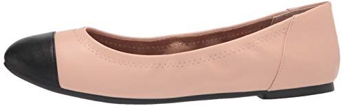 Amazon Essentials Bailarinas con Puntera con Costura Mujer, Beige Negro, 44 EU